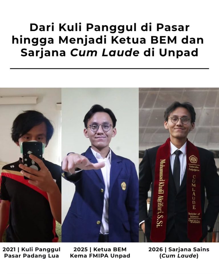 Dari kuli panggul Pasar Padang Lua hingga Ketua BEM dan sarjana cum laude